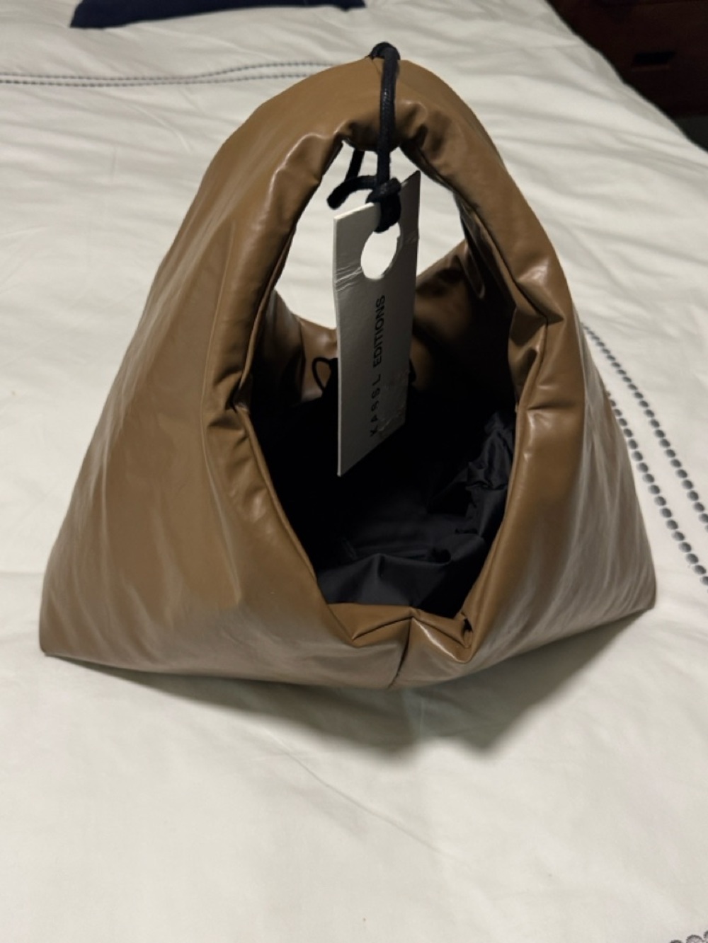 Kassl Editions Handbag Anchor Hand Small Oil Camel NWT